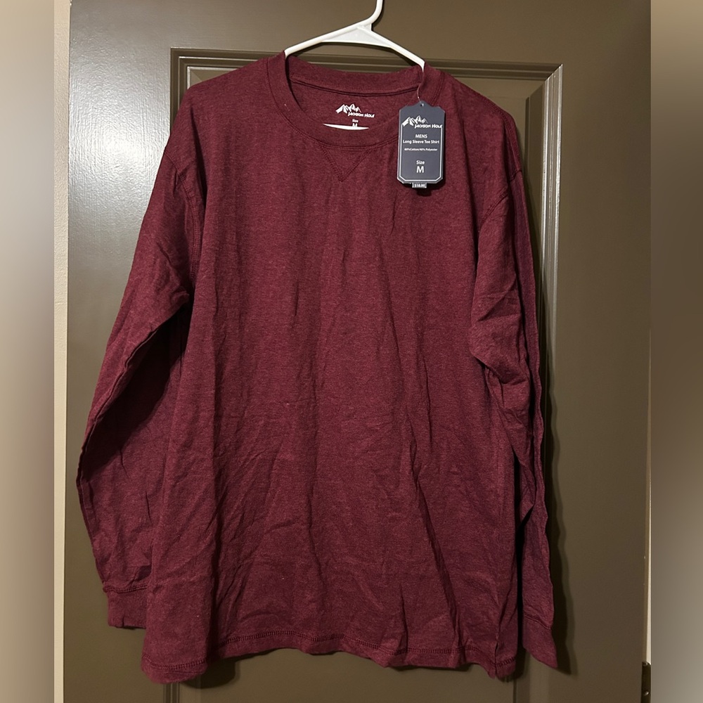 Kirkland Signature Burgundy Long Sleeve Shirt